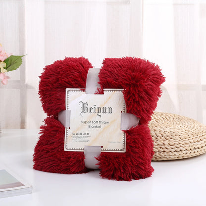 ソファ、ベッド用のロングシャギープラッシュブランケット