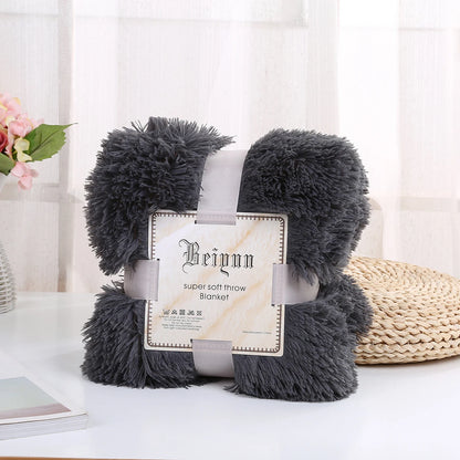 ソファ、ベッド用のロングシャギープラッシュブランケット