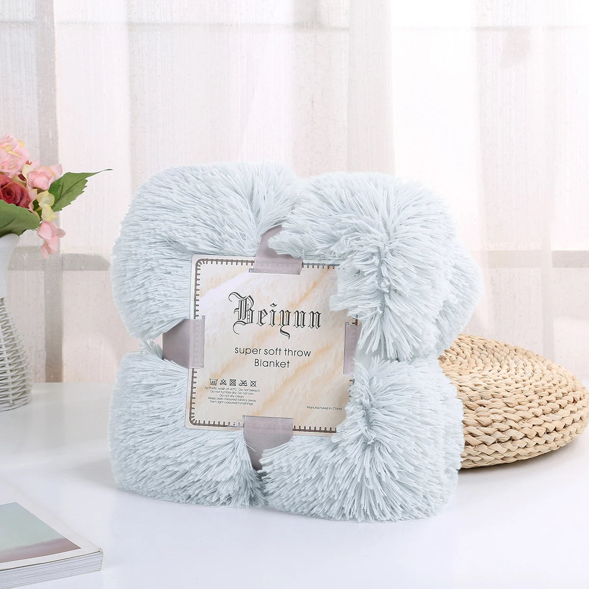 ソファ、ベッド用のロングシャギープラッシュブランケット