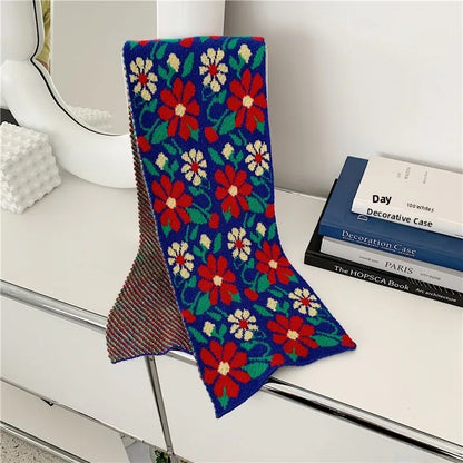 レディース 韓国風ニットマフラー - 冬用ロングショール、暖かくておしゃれ