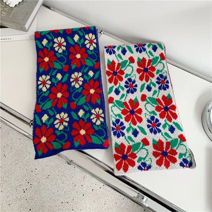 レディース 韓国風ニットマフラー - 冬用ロングショール、暖かくておしゃれ